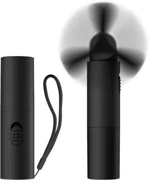 OLV Handheld Mini Fan Portable Rechargeable 3000mAh USB Battery Powered 22 Hrs Runtime Small Hand Held Fan Foldable Pocket Personal Fan Gifts for Women Girls Men Office,Travel,Outdoor - Black Fan with safety blade design