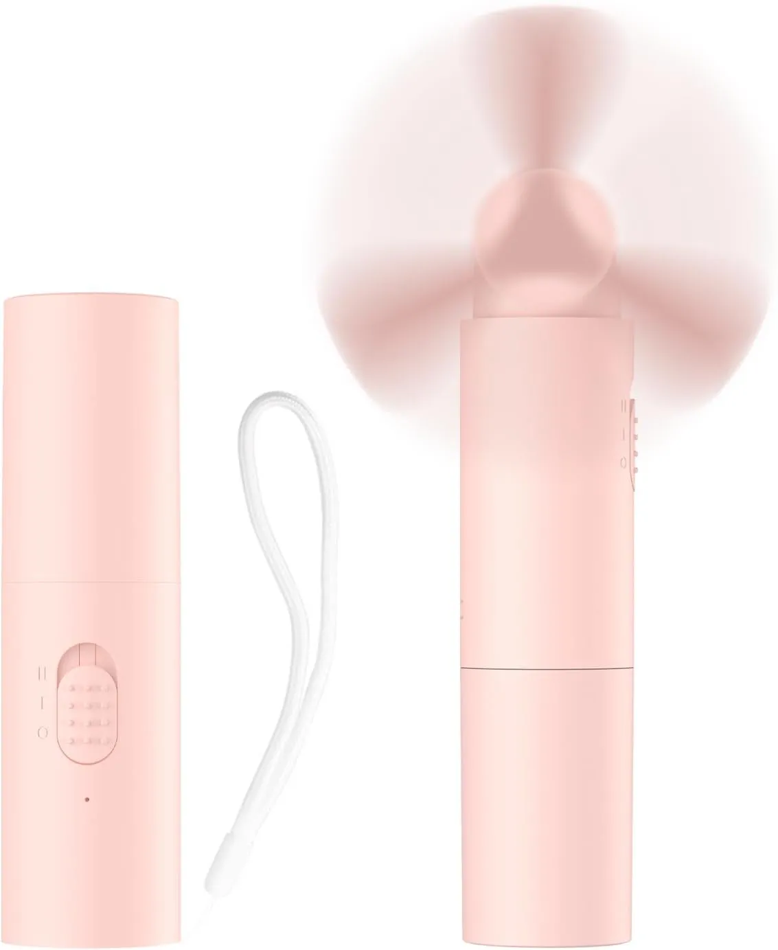 OLV Handheld Mini Fan Portable Rechargeable 3000mAh USB Battery Powered 22 Hrs Runtime Small Hand Held Fan Foldable Pocket Personal Fan Gifts for Women Girls Men Office,Travel,Outdoor - Pink Fan with safety blade design