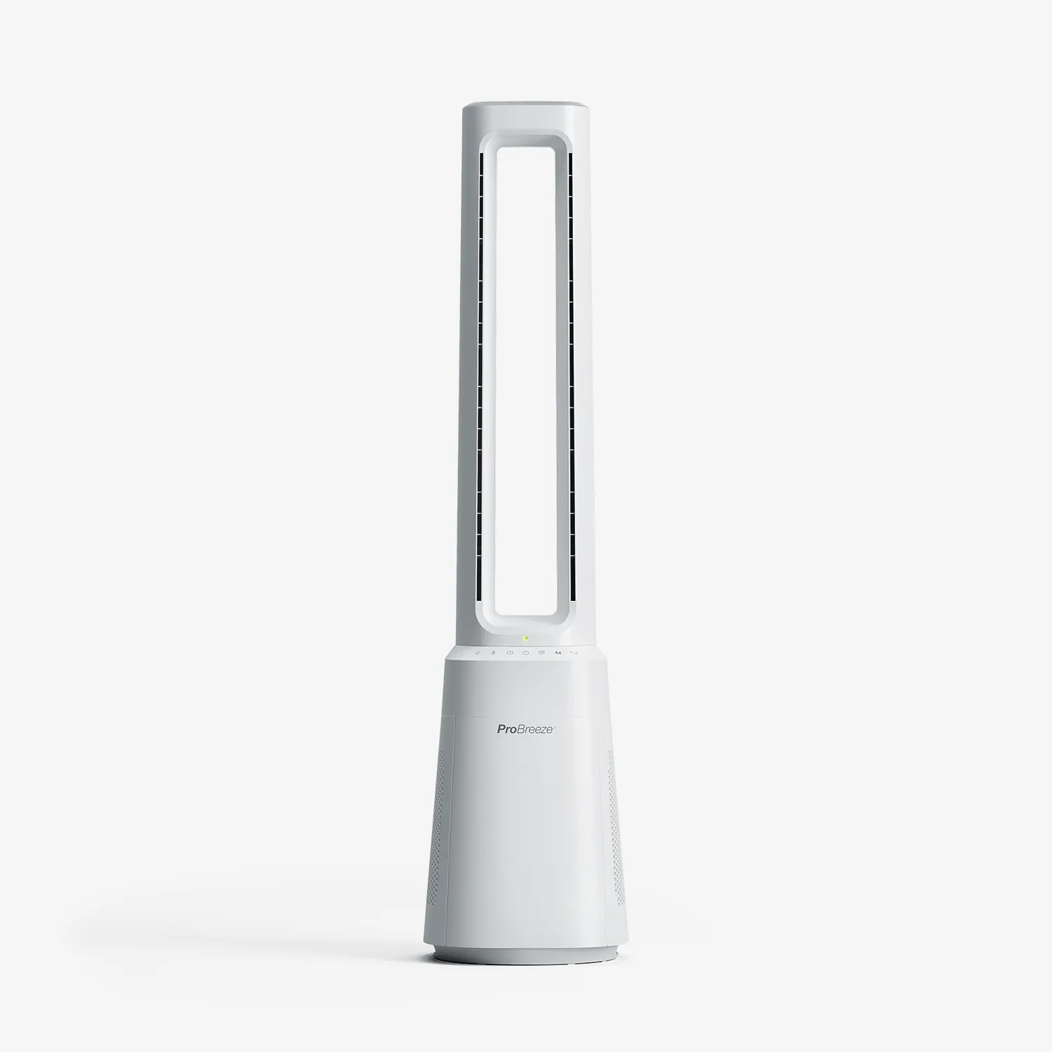 OmniAir 41" Premium Bladeless Tower Fan and Air Purifier - White bladeless electric fans for modern home