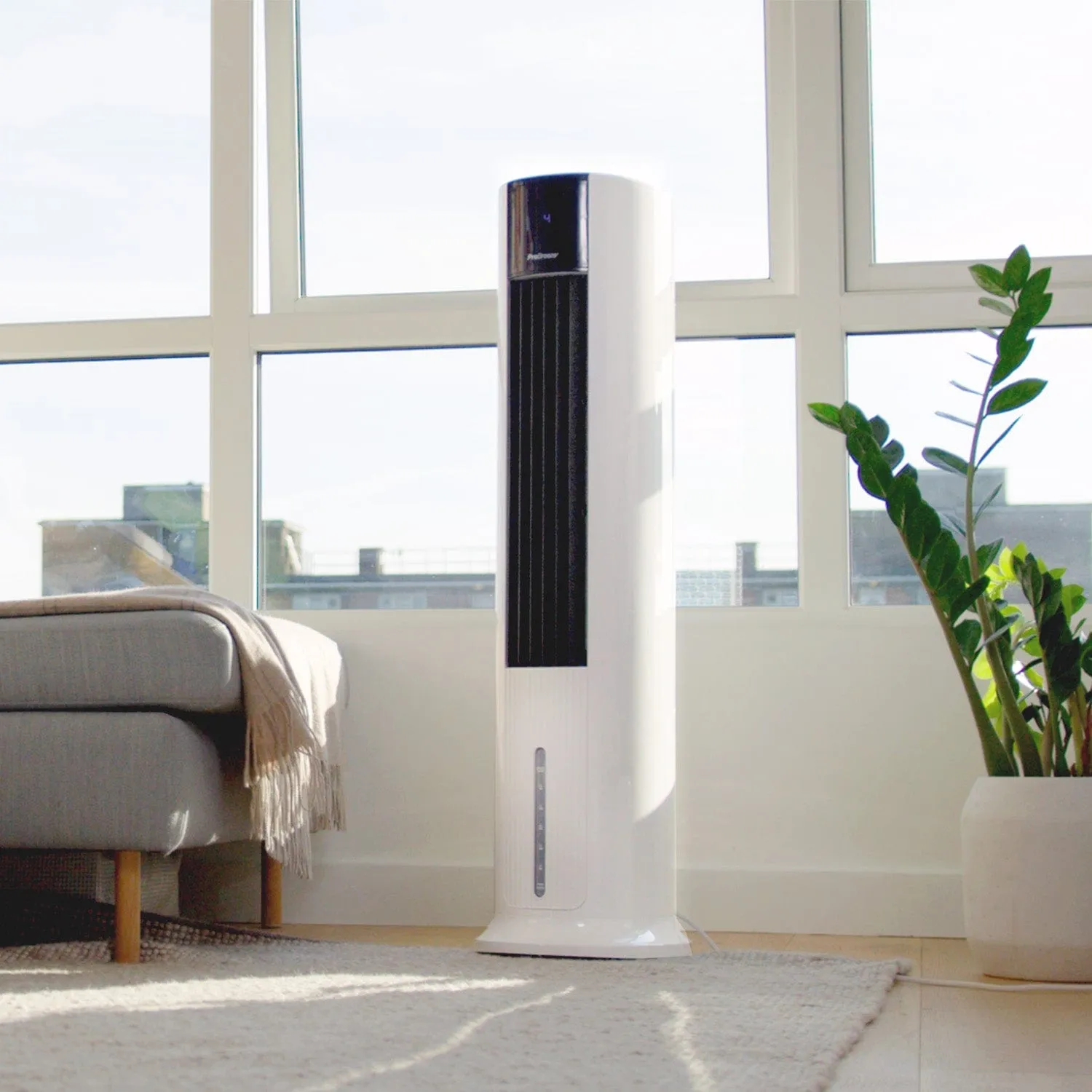 OmniAir 7L Evaporative Air Cooler & Portable Tower Fan With Humidification Modes