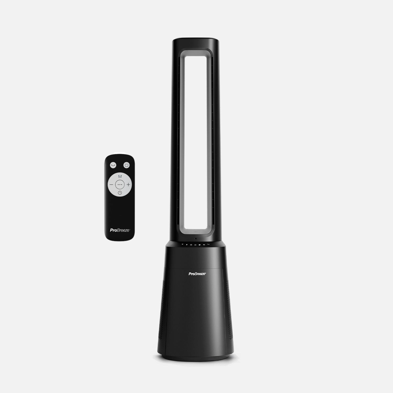 OmniAir 41" Premium Bladeless Tower Fan and Air Purifier with Smart App Control - Black