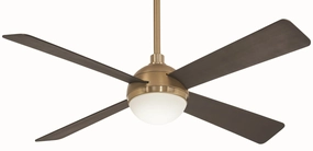 Orb Led 54" Ceiling Fan in Soft Brass low-noise indoor fans for peaceful settings