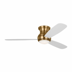 Orbis 52" Ceiling Fan Satin Brass space-saving huggers with modern style