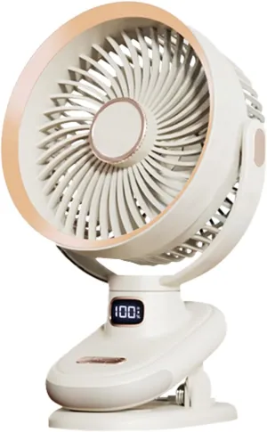 Oscillating Table Fan, Small USB Air Circulator Fan with Battery Operated, 6.5'' Super Quiet Desk Fan with 5 Speeds, 8H Timer, Suitable for Home Office Camp Travel (White) Desktop fan with humidification feature