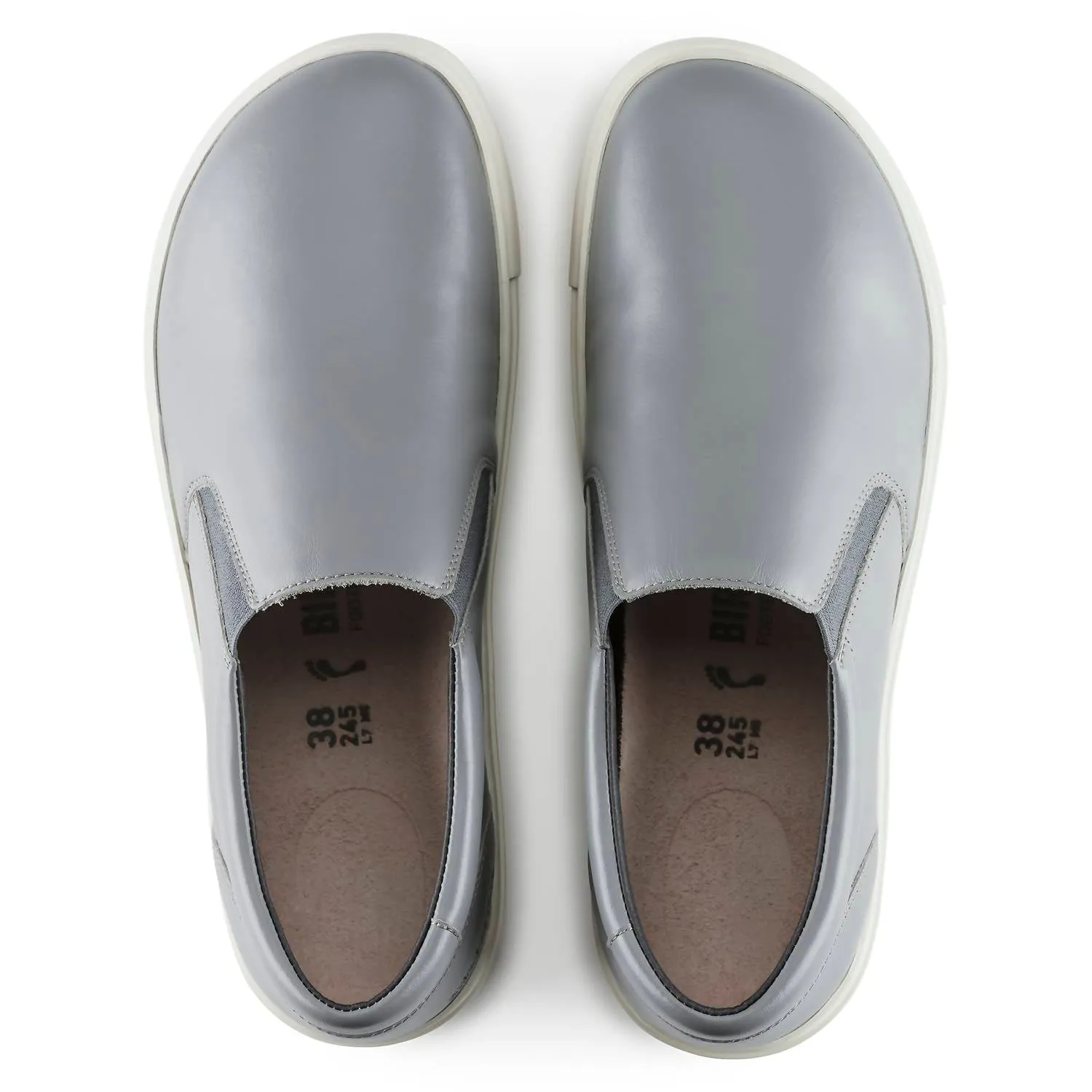 Oswego Slip-On Leather Shoe - Regular Width In Grey