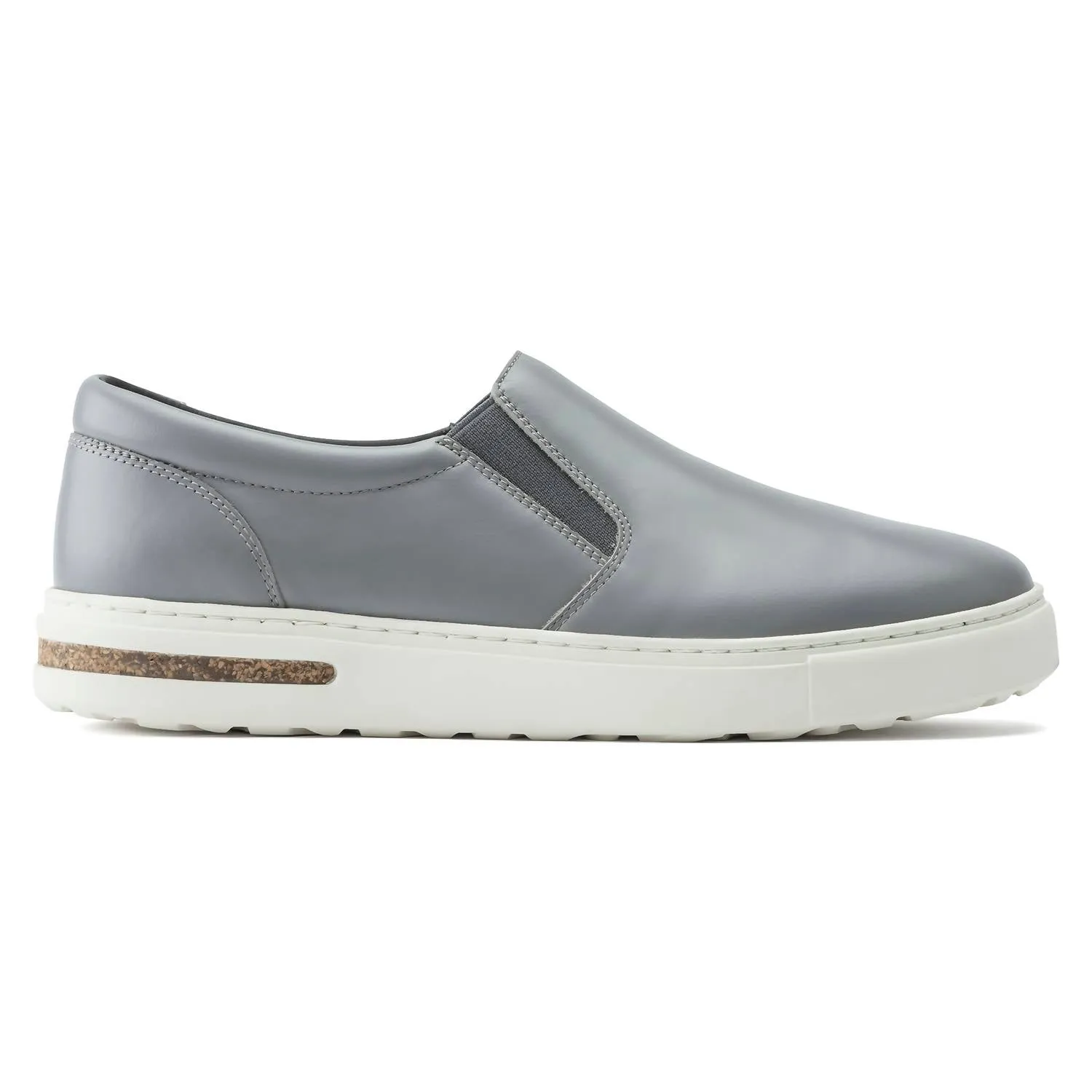 Oswego Slip-On Leather Shoe - Regular Width In Grey