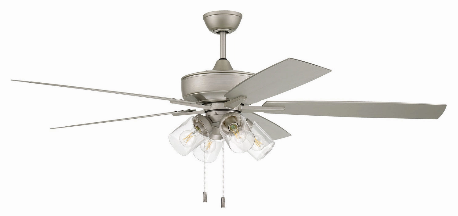 Outdoor Super Pro 104 60" Outdoor Ceiling Fan in Painted Nickel energy-saving indoor fans for bedrooms
