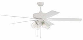 Outdoor Super Pro 104 60" Outdoor Ceiling Fan in White Ceiling fan with adjustable speed settings