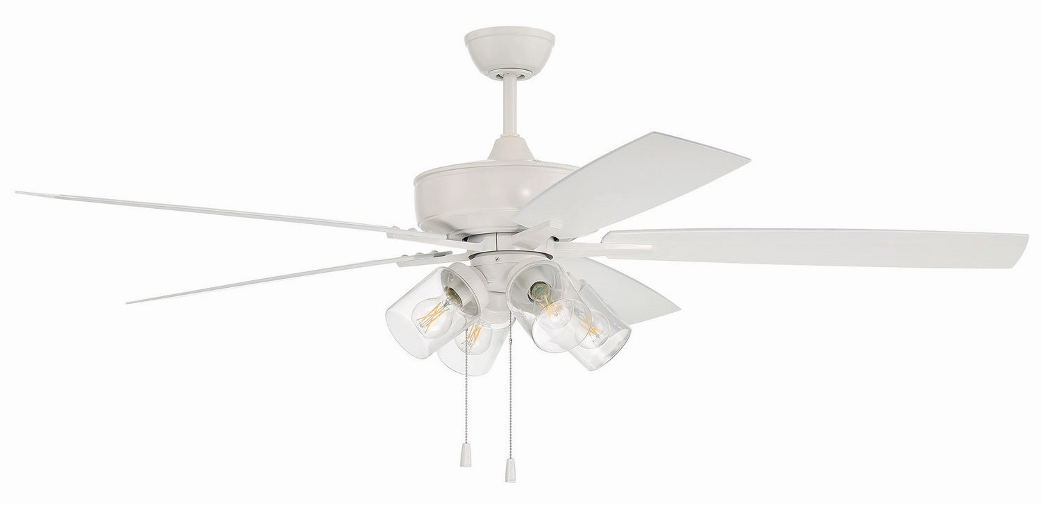 Outdoor Super Pro 104 60" Outdoor Ceiling Fan in White Ceiling fan with adjustable speed settings