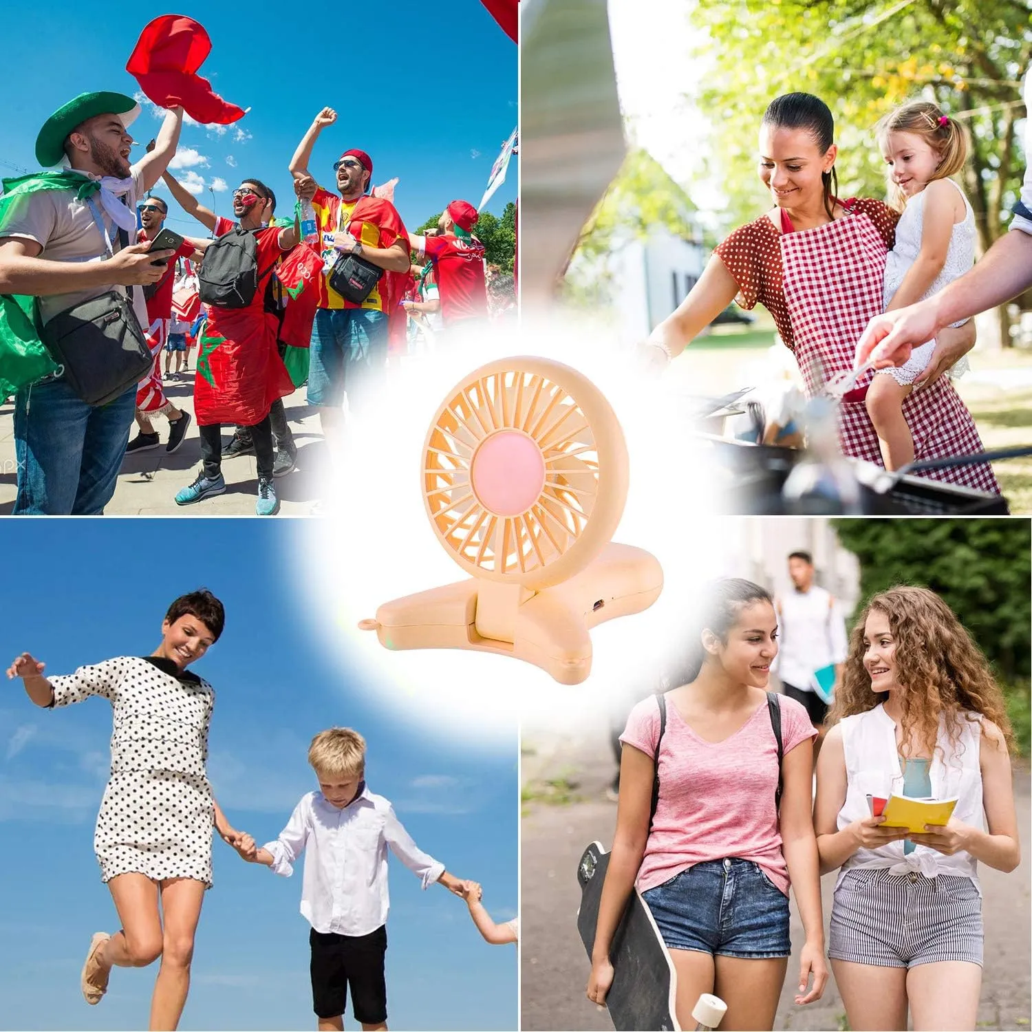 OUTXE Necklace Fan Personal Fan 3000mAh Wearable Mini Handheld 90 Rotation Portable