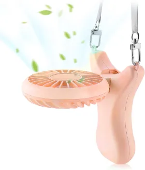OUTXE Necklace Fan Personal Fan 3000mAh Wearable Mini Handheld 90 Rotation Portable Neck fan for hands-free comfort