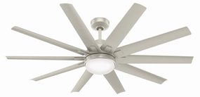 Overton 60"Ceiling Fan Matte Nickel hugger fans for rooms with low ceilings