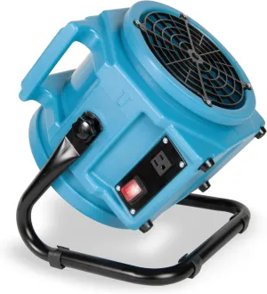 PA-250-HS-AF Compact Air Mover Axial Blower Floor Fan - 1/4 HP, 1050 CFM, Carpet Dryer, High Velocity 360 Rotation - Efficient Drying, Versatile Ventilation, and Durability 360-degree rotating fan for home use
