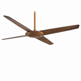Pan Cake DC 52" Ceiling Fan in Distressed Koa Modern ceiling fan for home cooling