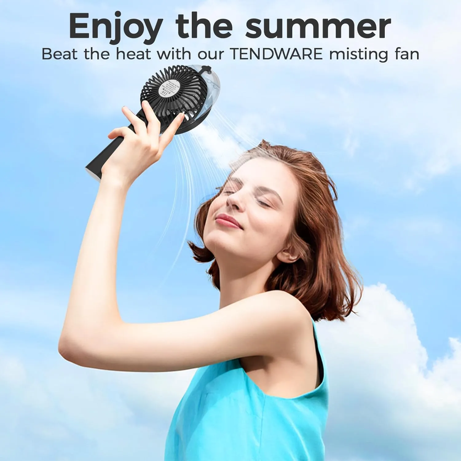 PANERGY Handheld Misting Fan  Rechargeable Battery Operated,Handheld Personal Fan with Mist Spray, Electric Hand Fans, 180 Foldable Mister Fans for Travel, Camping, Disney, Concerts, Office(Black)