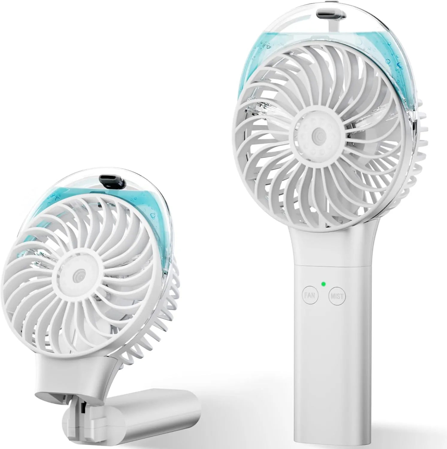 PANERGY Handheld Misting Fan  Rechargeable Battery Operated,Handheld Personal Fan with Mist Spray, Electric Hand Fans, 180 Foldable Mister Fans for Travel, Camping, Disney, Concerts, Office(White) Mini handheld fan for personal cooling