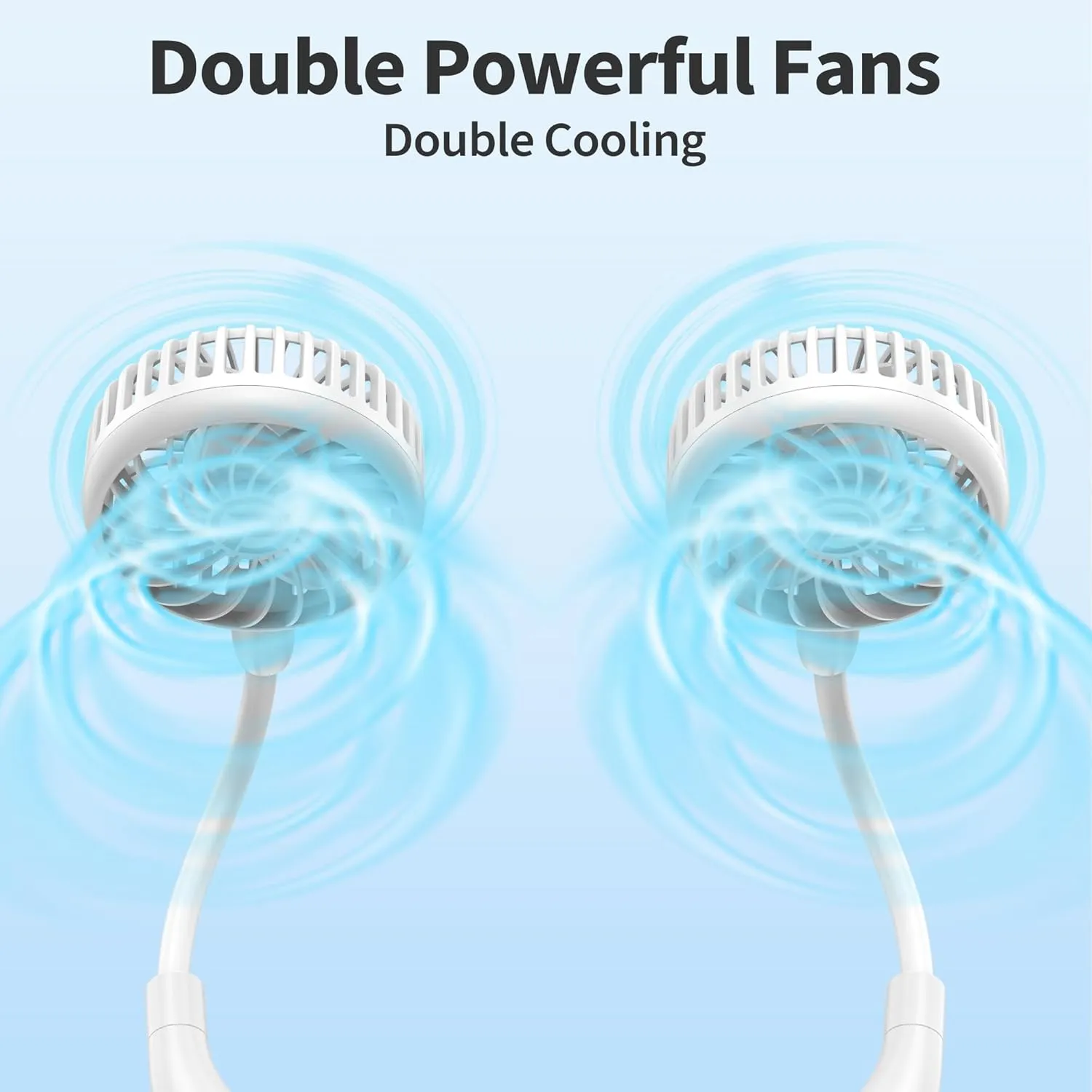 PANERGY Portable Neck Fan Rechargeable Hand Free Personal Fan Mini Wearable Battery Operated USB Fan for Men Women Kids Sport Work Travel