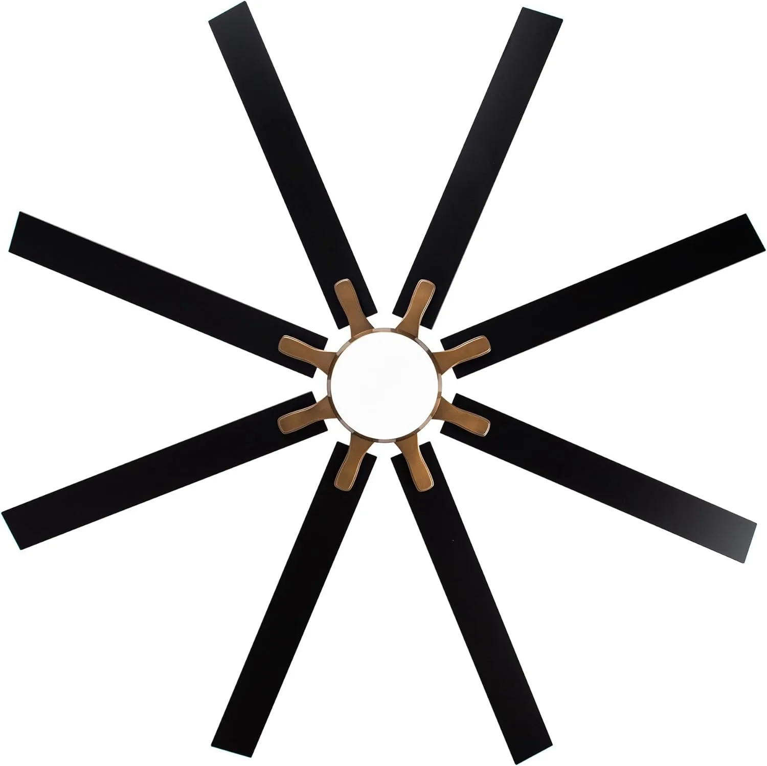Parrot Uncle Ceiling Fans with Lights and Remote 65 Inch Black Ceiling Fan with LED Light Large Outdoor Ceiling Fans for Patios Covered, Antique Gold
