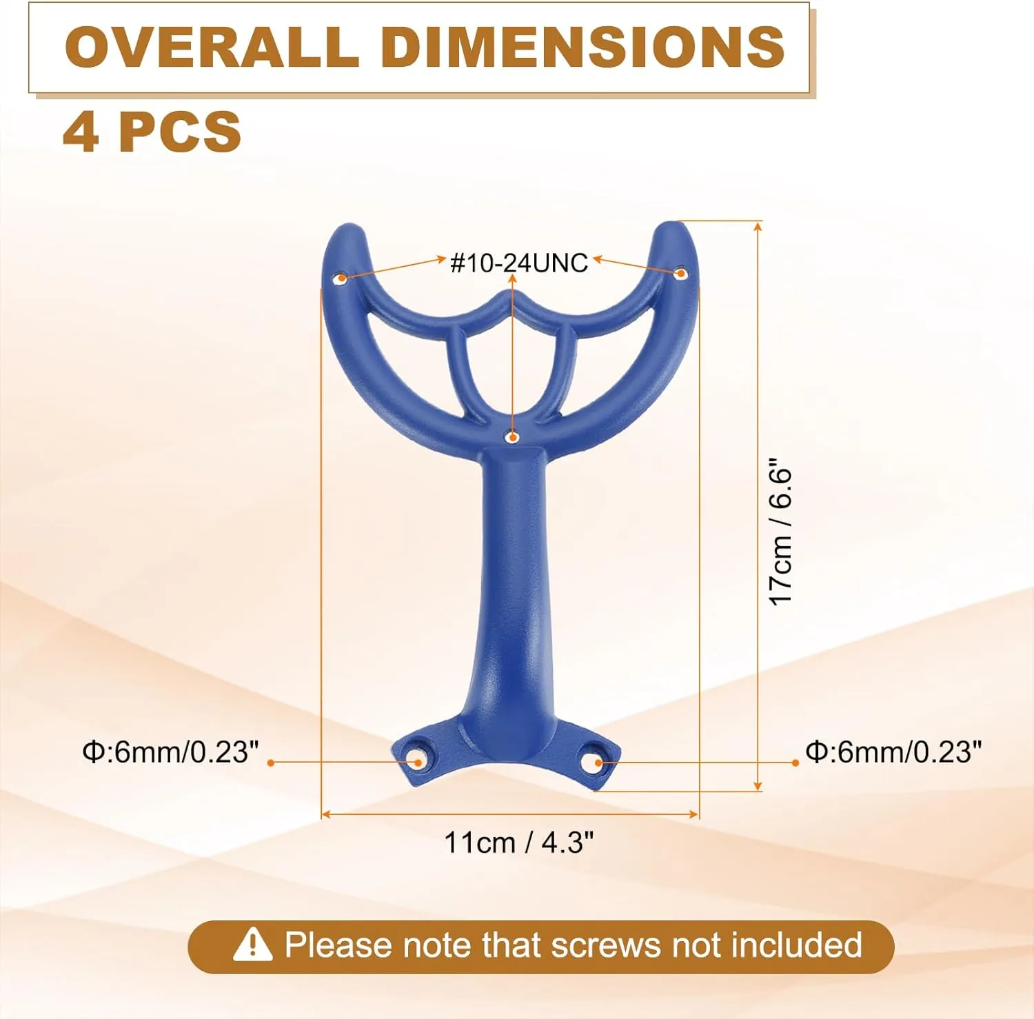 PATIKIL Ceiling Fan Blades Arms Replacement, 4 Pcs 52" Fan Blade Replacement Parts Mounting Bracket Kit for Replacing the Worn Fan Blades, Dark Blue