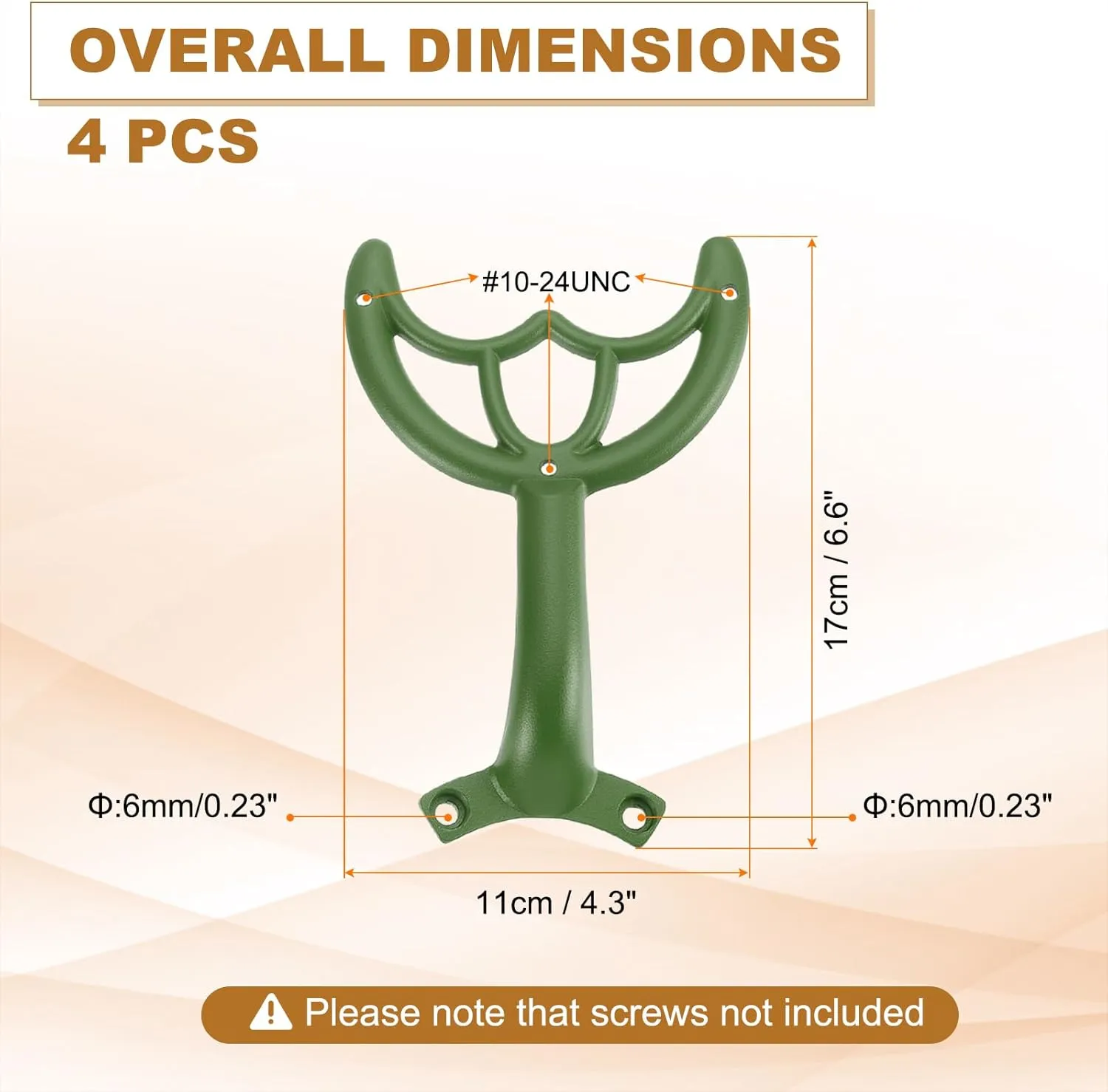 PATIKIL Ceiling Fan Blades Arms Replacement, 4 Pcs 52" Fan Blade Replacement Parts Mounting Bracket Kit for Replacing the Worn Fan Blades, Dark Green