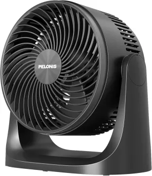 PELONIS 3 Speed Small Room Air Circulator Fan with 7-inch Blade, Table Fan with 100 Adjustable Head Tilt - Desktop Fan for Bedroom,Dorm and Office - Ventilador for Air Conditioner and Heater, Black Desktop fan with humidification feature
