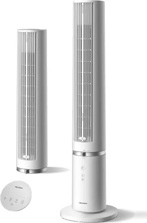 PELONIS 40-Inch Tower Fan for Bedroom, Fan That Blows Cold Air, Oscillating Fan with Innovative Washable Design, 2000 CFM, 28ft/s Airflow, 4 Speeds   2 Modes, 90 Oscillation, 23dB Quiet Tower bladeless fan for modern homes
