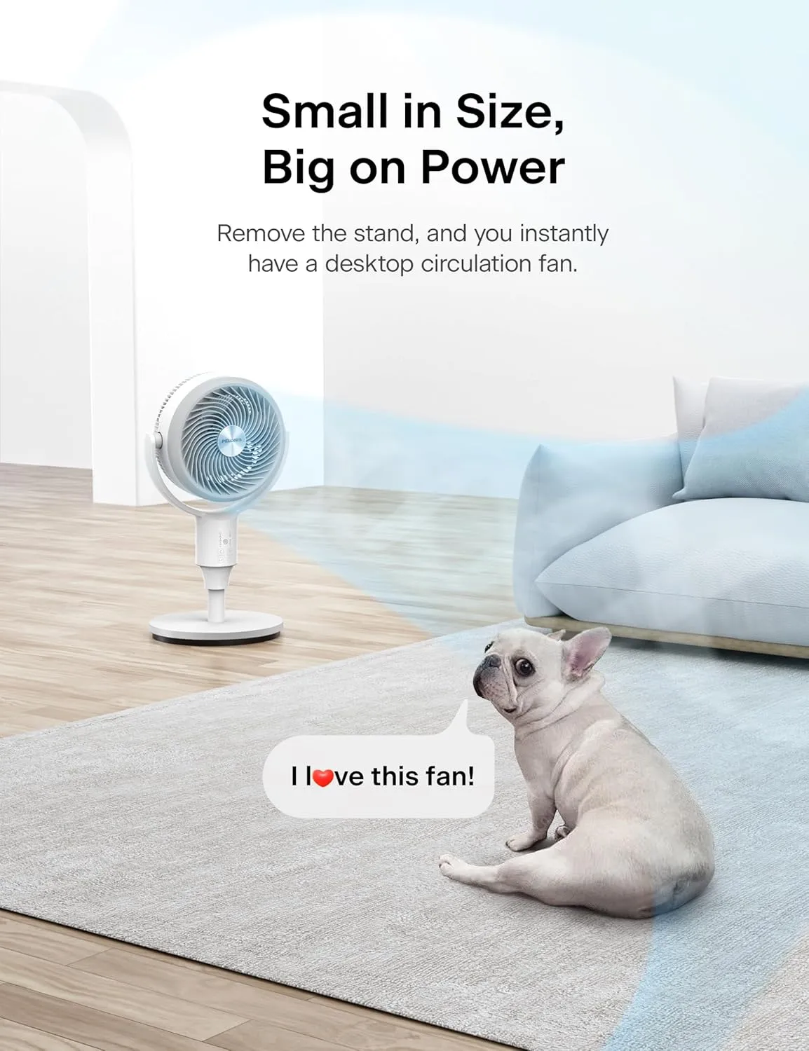 PELONIS Pedestal Fan, Air Circulator, 22ft/s, OmniFlow (135 90Auto Oscillation), 23 dB Quiet Floor Fan with 3 Speeds, Remote, 7H Timer, Memory Function, Adjustable Height, Standing Fan for Bedroom