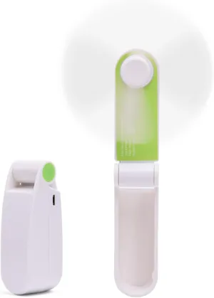 Personal Handheld Fan, Mini Portable Pocket Fan, Small Lightweight USB Rechargeable for Home Sports Outdoor Travel, 2 Speed Powerful Wind (Green) Fan with safety blade design