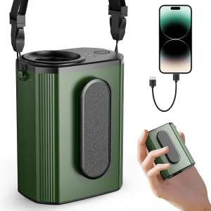 Personal Waist Fan with 20000RPM Strong Airflow 4 Speeds Setting Hands-Free Hanging Neck Fan Rechargeable with up to 25H,Dual-Sided Clip on Wearable Belt design for Camping, Outdoor Waist-mounted portable fan for outdoor use
