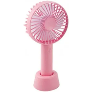 Pink Multi Speed Handheld Fan - 22cm Pastel Portable Cooling Device quiet usb desktop fan with modern design
