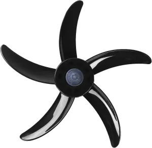 Plastic Fan Blade 5 Leaves Household Standing Pedestal Fan Table Fanner Replacement Part with Nut Cover for 20 Inch Black One Size Fan with safety blade design