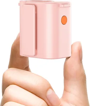 Pocket Size High-Speed 18,500 RPM Portable Turbo fan5-Speed Strong Cooling Airflow Mini Waist Fan, Ultra-light Hands-free Wearable Belt Fan for JobsiteOutdoor, Traveling, Camping-Pink Waist-mounted portable fan for outdoor use