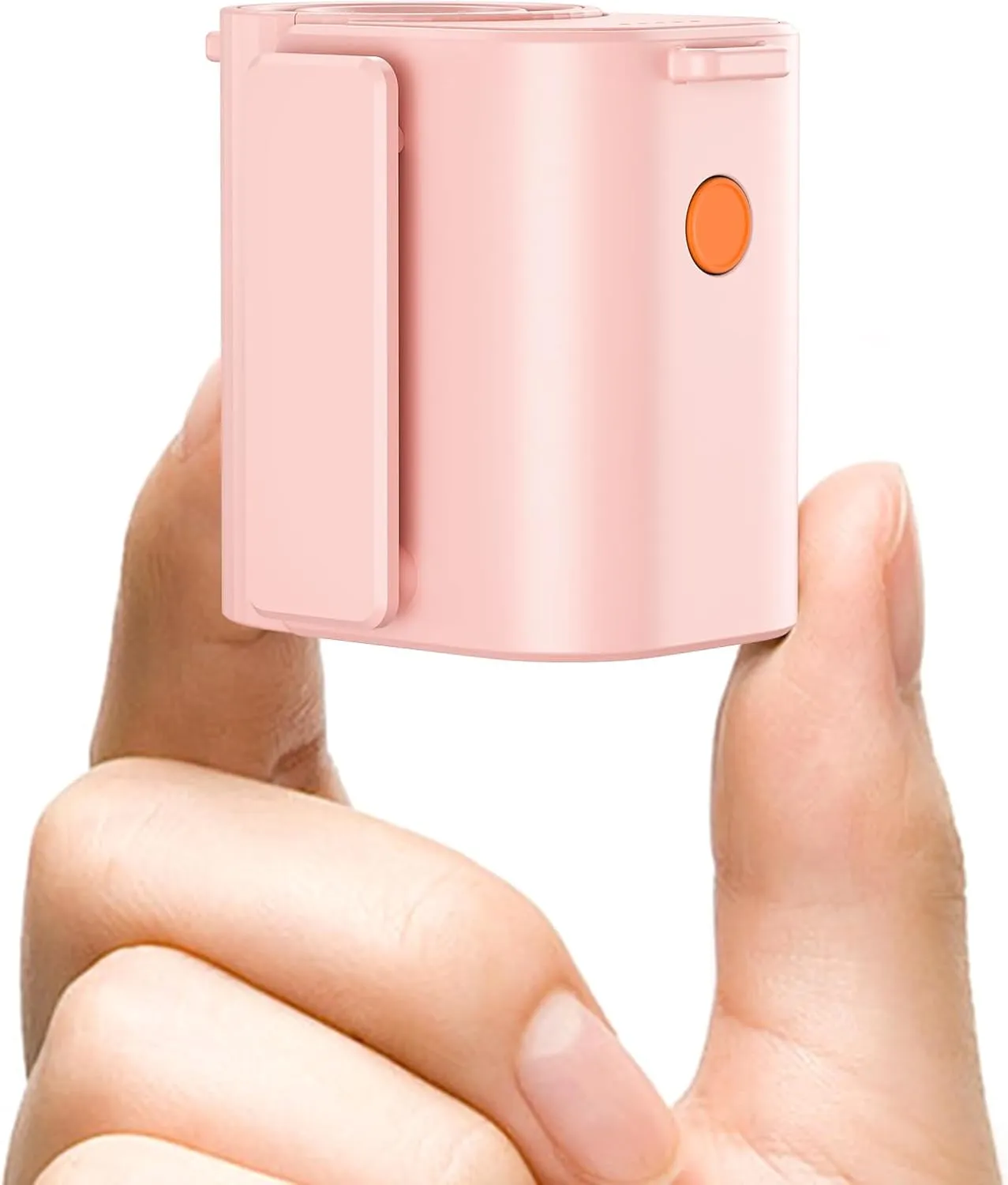 Pocket Size High-Speed 18,500 RPM Portable Turbo fan5-Speed Strong Cooling Airflow Mini Waist Fan, Ultra-light Hands-free Wearable Belt Fan for JobsiteOutdoor, Traveling, Camping-Pink Waist-mounted portable fan for outdoor use