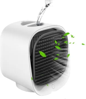 Portable Air Conditioner, Vital Breeze Ac, Quiet Desk 3 Speeds Adjustable Vitalbreeze Air Conditioner Misting Fan, Personal Desktop Misting Fan with 300ml Water Tank, with Night Light Function Desktop fan with humidification feature