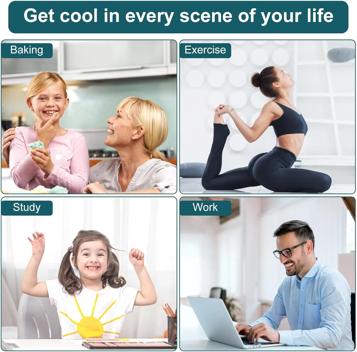 Portable Air Conditioners,Evaporative Air Cooler with 2-4-6H Timer, Oscillating Cooling Fan with Water Tank,Ice Cube Tray,4 In 1 Swamp Cooler Personal Mini AC Unit for Room Office Home Car
