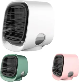 Portable Air ConditionersMisting FanAir Conditioner For BedroomPortable Misting FanAir Cooler3-Speed Usb Desktop Coolerbeat The Heat (White) Desktop fan with humidification feature