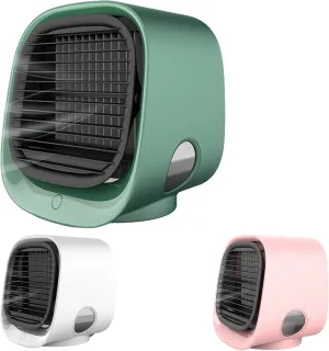 Portable Air ConditionersMisting FanAir Conditioner For BedroomPortable Misting FanAir Cooler3-Speed Usb Desktop Coolerbeat The Heat(Green) Desktop fan with humidification feature