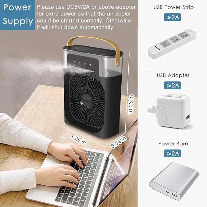 Portable Air Cooler   Humidifier  2-in-1 Relief