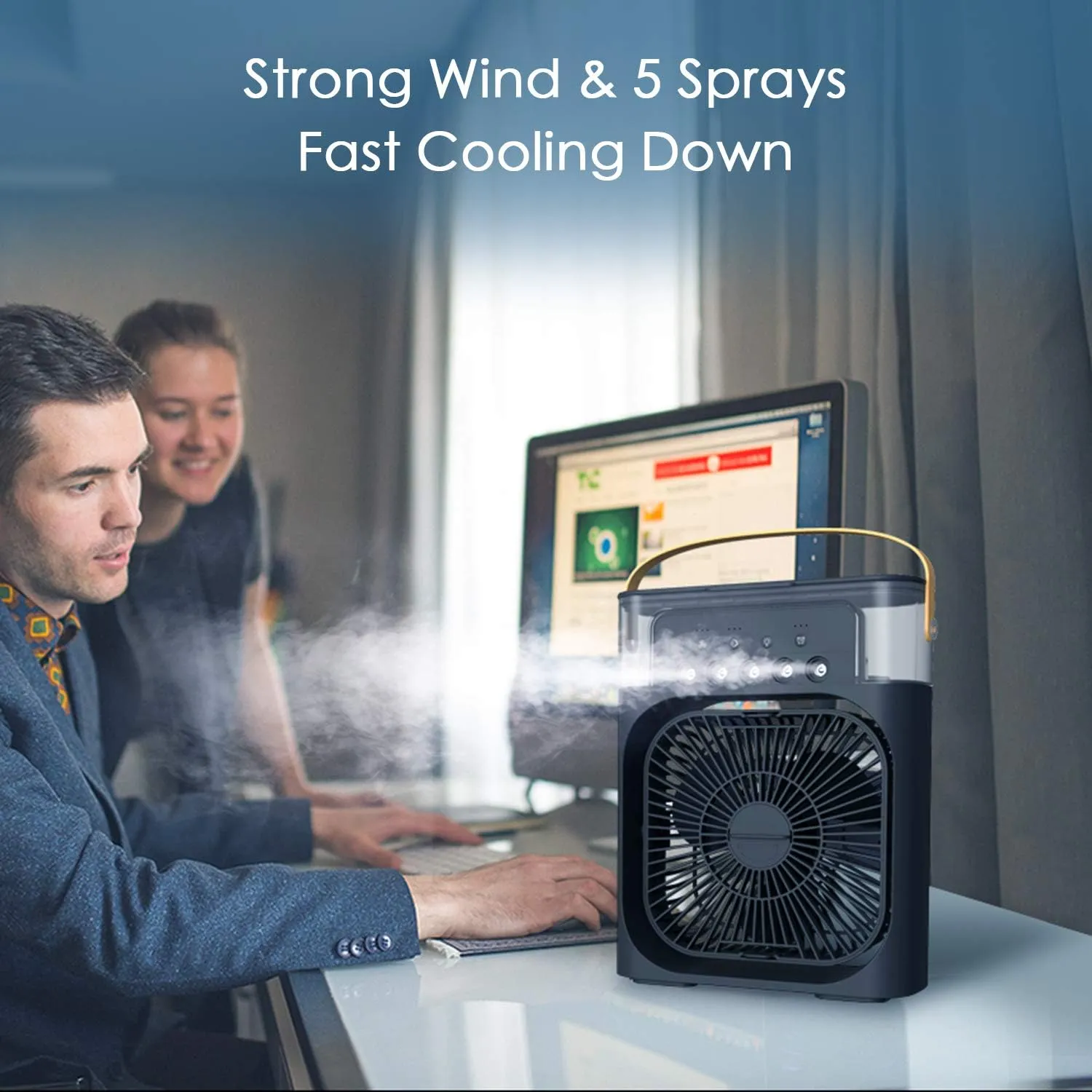 Portable Air Cooler   Humidifier  2-in-1 Relief