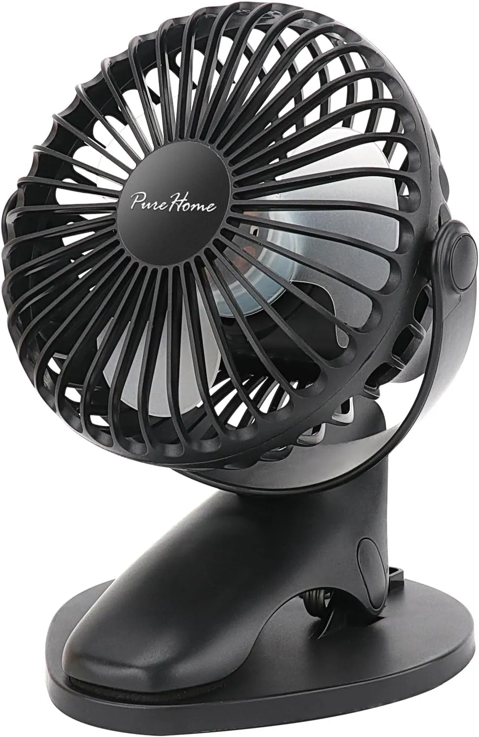 Portable Clip Fan Battery Operated,3 Speeds USB Rechargeable Mini Table Fan with Strong Airflow,360Rotation Ultra Quiet Personal Desk Fan for Home Office Bedroom Dorm Stroller Camping(Black) USB desktop fan for workspace