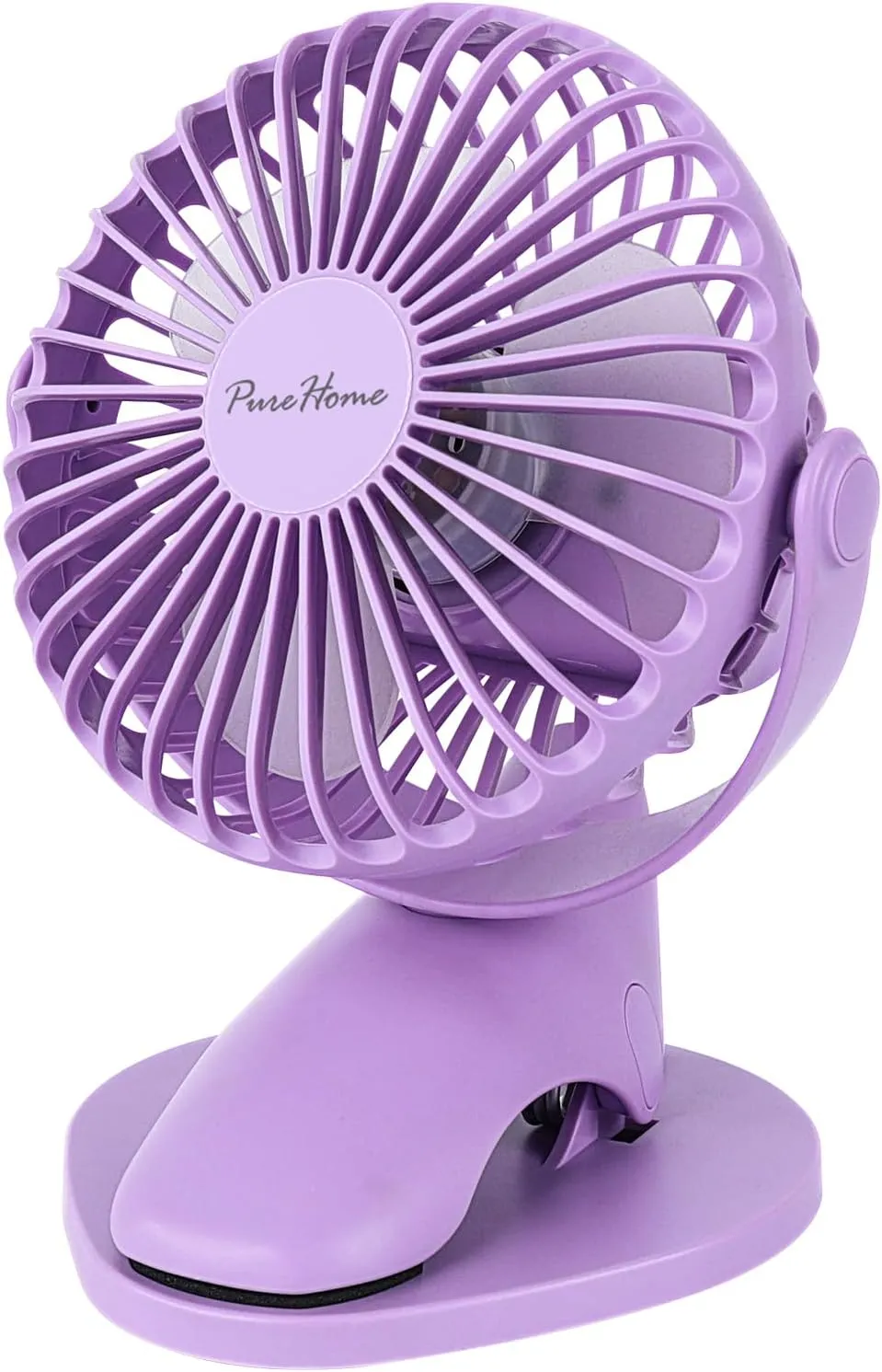 Portable Clip Fan Battery Operated,3 Speeds USB Rechargeable Mini Table Fan with Strong Airflow,360Rotation Ultra Quiet Personal Desk Fan for Home Office Bedroom Dorm Stroller Camping(Purple) USB desktop fan for workspace
