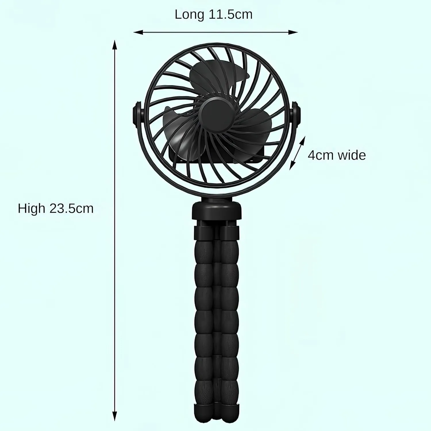 Portable Clip-On Rechargeable Fan - 360 Rotation, 3 Speeds - for Travel, Car Seat, Crib & Treadmill (Pink)