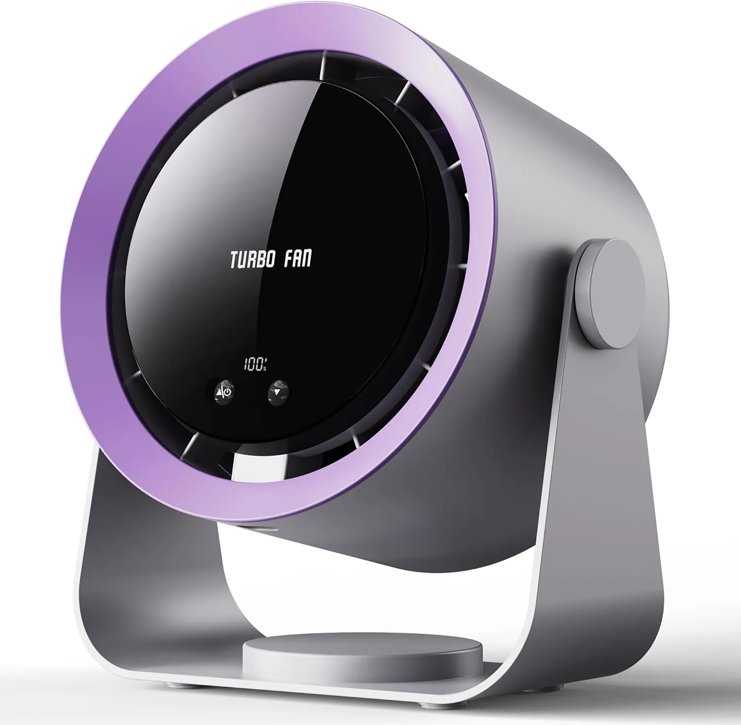 Portable Desk Fan - Quiet 5400mAh Rechargeable Table fan with Turbo Airflow - 100 Speed Digital Display&105 Adjustable Tilt - Wall Mount Small Desk Cooling Fan for Bedroom Office Home Travel Camping USB desktop fan for workspace