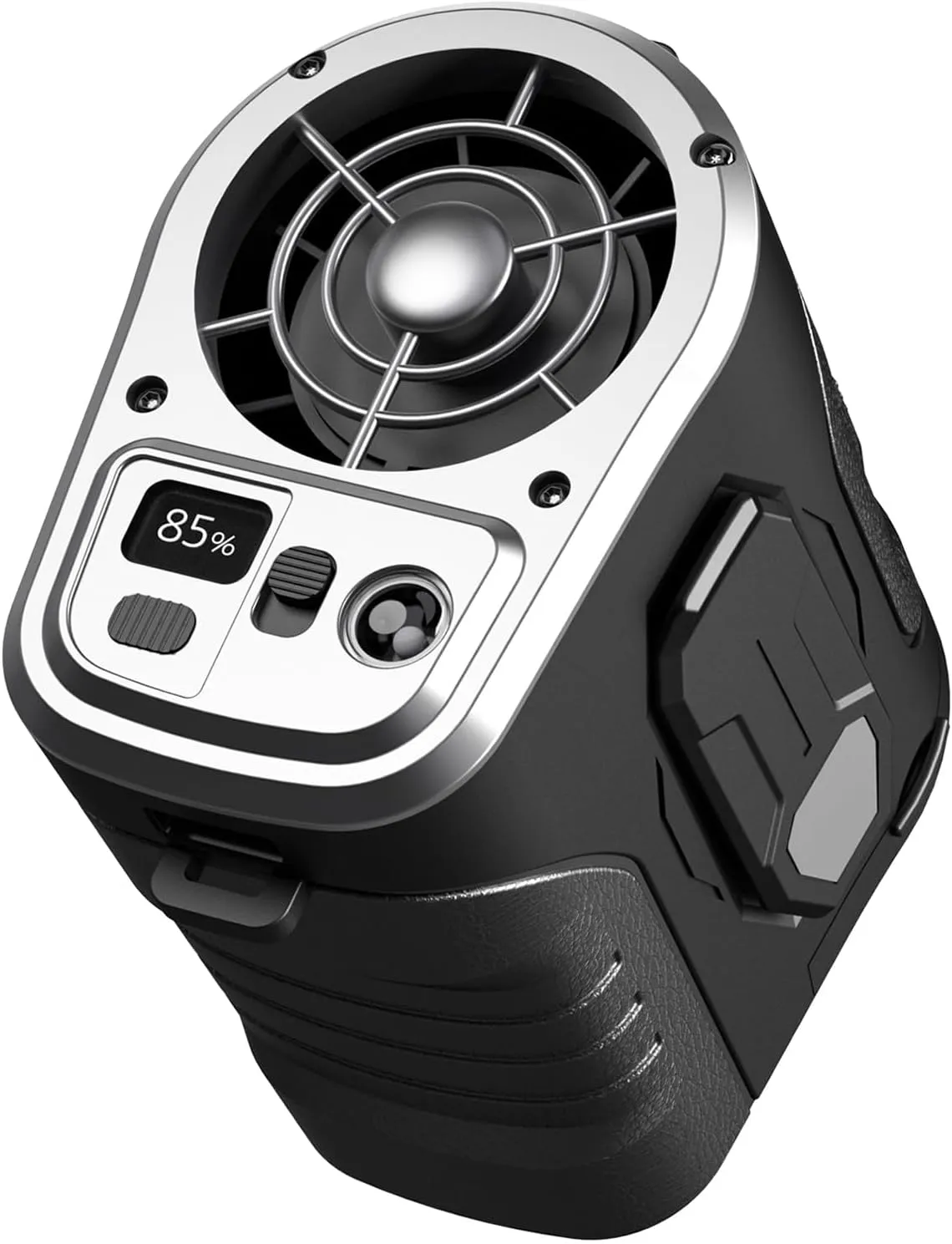 Portable Fan 10000mAh Rechargeable, Mini Waist Fan With Max 24H Working Time,5 Speeds 15000RPM Strong Airflow,for Outdoor, Jobsite, Farms, Traveling, Fishing,Office workers,gardening Waist-mounted portable fan for outdoor use