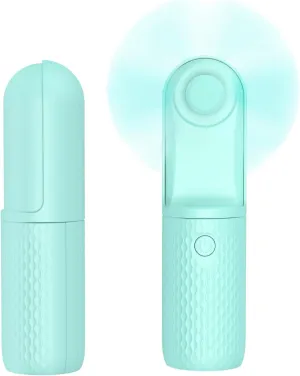 Portable Fan, 2000mAh Rechargeable Battery Operated Mini Handheld Fan, Powerful Safety Design Pocket Fans for Travel/Outdoor/Concert/Beach/Make-up, Gifts for Mom, Teens, Blue Mini handheld fan for personal cooling