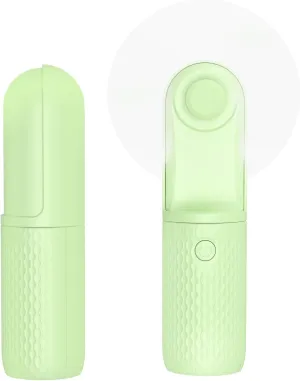 Portable Fan, 2000mAh Rechargeable Battery Operated Mini Handheld Fan, Powerful Safety Design Pocket Fans for Travel/Outdoor/Concert/Beach/Make-up, Gifts for Mom, Teens, Green Mini handheld fan for personal cooling