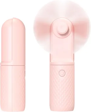 Portable Fan, 2000mAh Rechargeable Battery Operated Mini Handheld Fan, Powerful Safety Design Pocket Fans for Travel/Outdoor/Concert/Beach/Make-up, Gifts for Mom, Teens, Pink Mini handheld fan for personal cooling