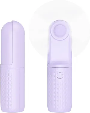 Portable Fan, 2000mAh Rechargeable Battery Operated Mini Handheld Fan, Powerful Safety Design Pocket Fans for Travel/Outdoor/Concert/Beach/Make-up, Gifts for Mom, Teens, Purple Mini handheld fan for personal cooling
