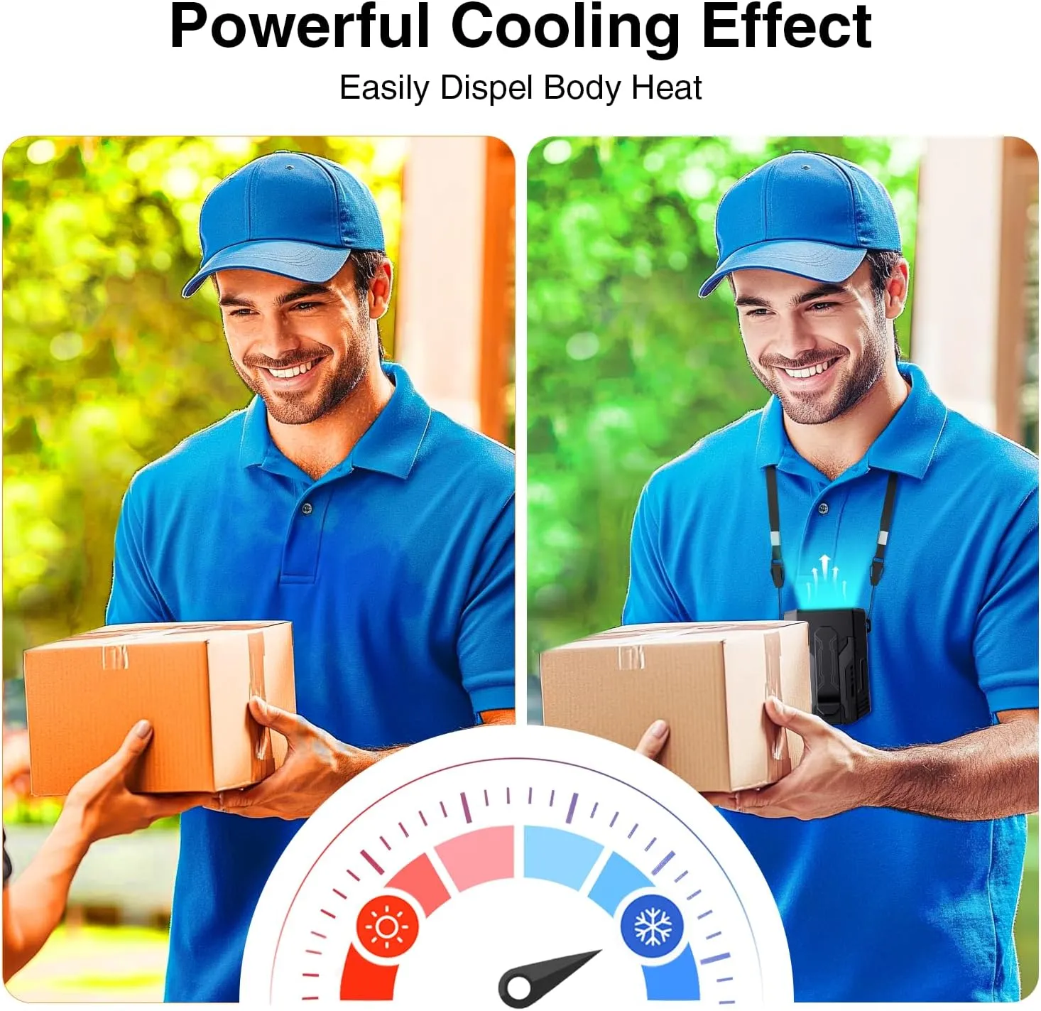 Portable Fan 4000mAh Rechargeable, 4 Speeds 13000RPM Strong Airflow, Personal Waist Fan with Max 24H Working Time, Wearable Neck Fan, Hands-Free Clip Belt fan for Camping, Outdoor, Jobsite, Traveling