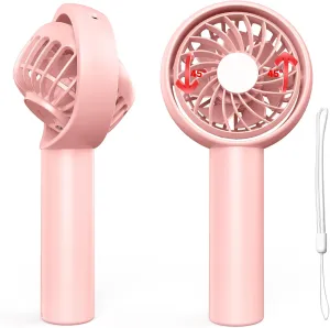 Portable Fan, 90Tilts Up&Down Fans for Extra Cooling Space, 3 Speed Handheld Personal Fan with Lightweight Design, Rechargeable Mini Fans for Stylish Girl/Women/Men/Pets/Indoor/Outdoor Mini handheld fan for personal cooling